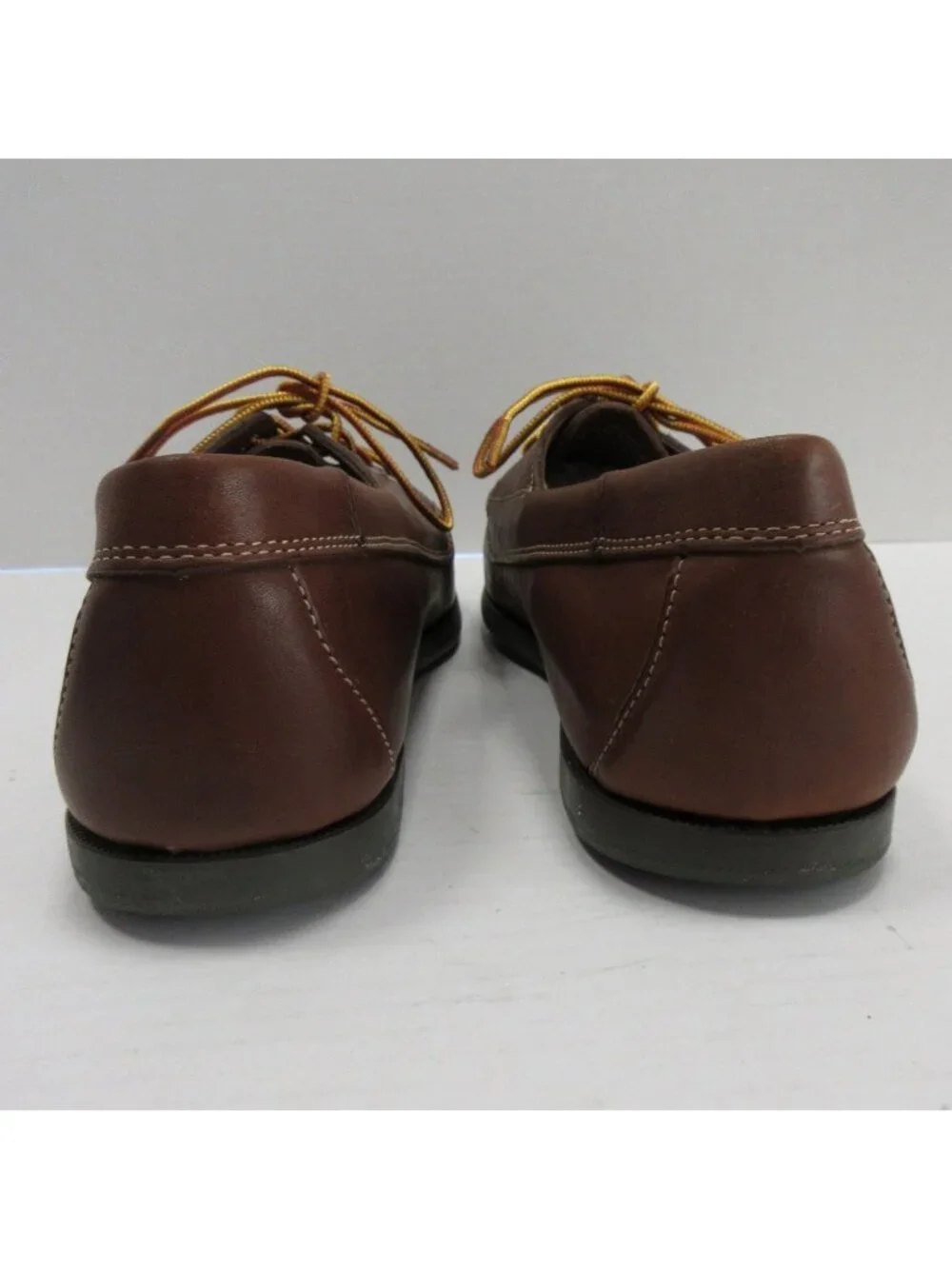 LL Bean Boat Shoes 11.5 D Blucher Mocassin Leather Casual Handsewn NEW